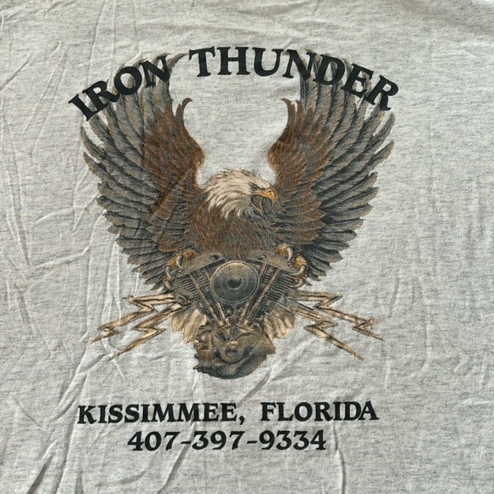 RARE 💎 Vintage 93 Harley Davidson, iron thunder, Kissimmee, Florida T-shirt
